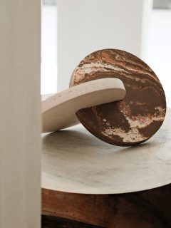 PI paperweight, in limited edition, crafted with @fornacebrioni for @archik 
Two interlocking terracotta circles, one shaped with the traditional italian variegato technique.

📸 @chaleur.production 

#anthonyguerrée #fornacebrioni #archik #terracota #variegato #parisdesignweek