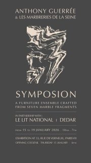 SYMPOSION - story of a project - Part 1/3

A daybed, a chair and a floorlamp carved from seven different blocks of Arabescato Fantastico marble.
No drawings. No predefined form. only the dialogue between hands, materials, and trust.

A piece imagined by Anthony Guerrée,
crafted with Les Marbreries de la Seine and Le Lit National, two houses of excellence bringing together stone and comfort in a way they were never meant to meet.

Official unveiling on January 15
at Marbreries de la Seine showroom,
33 rue du Verneuil, Paris VII

#Symposion #anthonyguerrée #furnituredesign #collectibledesign #marble @_frontrowparis_